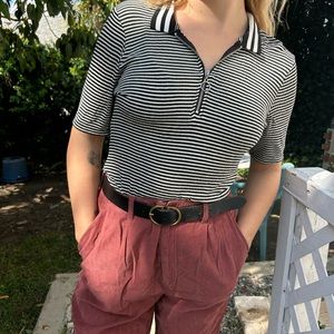 Black and white striped shirt